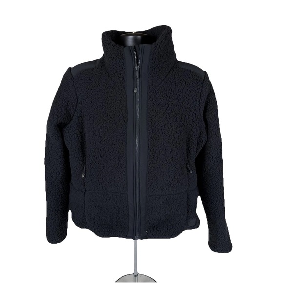 Under Armour Jackets & Blazers - Under Armour Legacy Sherpa Swacket Coat Fleece Full Zip Women's Large Black NWT